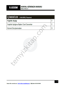 Sosyal Güvenlik Hukuku 24-25 Bahar 9