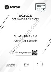Miras Hukuku 22-23 Bahar 1