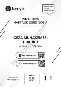 Ceza Muhakemesi Hukuku 2.Öğretim 24-25 Bahar 1