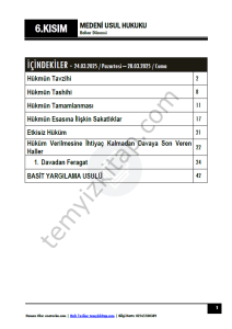 Medeni Usul Hukuku 24-25 Bahar 6