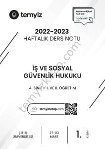 Şehir Üniversitesi İş ve Sosyal Güvenlik Hukuku 22-23 Bahar 1
