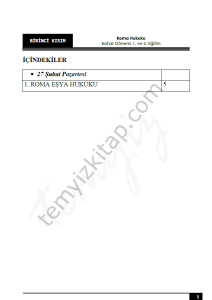 Kocatepe Üniversitesi Roma Hukuku 22-23 Bahar 1