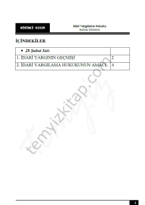 Kocatepe Üniversitesi İdari Yargılama Hukuku 22-23 Bahar 1