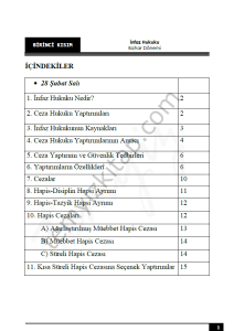 Kocatepe Üniversitesi İnfaz Hukuku 22-23 Bahar 1