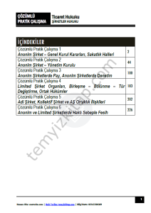 Ticaret Hukuku 2024-2025 Bahar Dönemi Çözümlü Pratik Kitapçığı