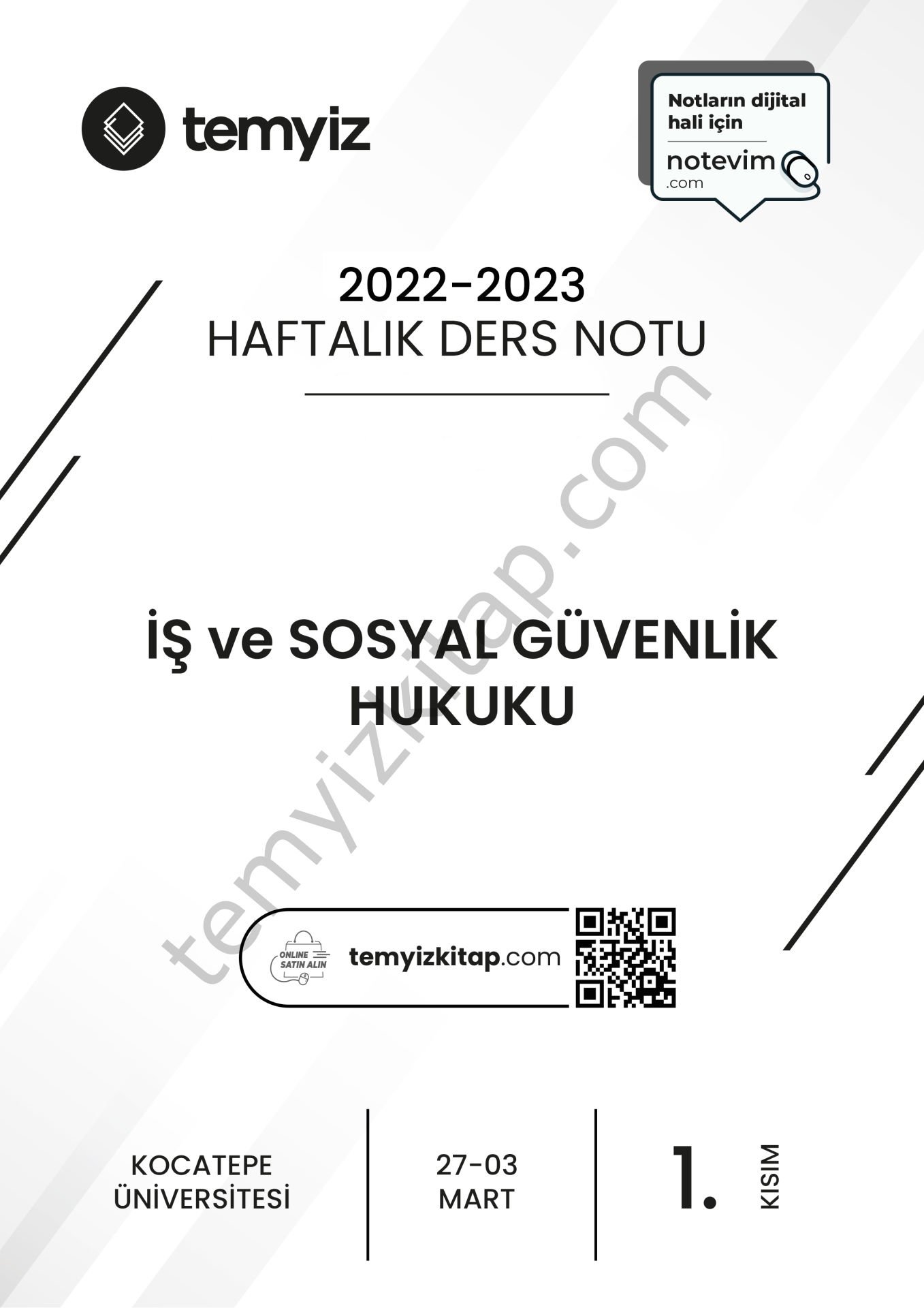 Kocatepe Üniversitesi İş ve Sosyal Güvenlik Hukuku 22-23 Bahar 1