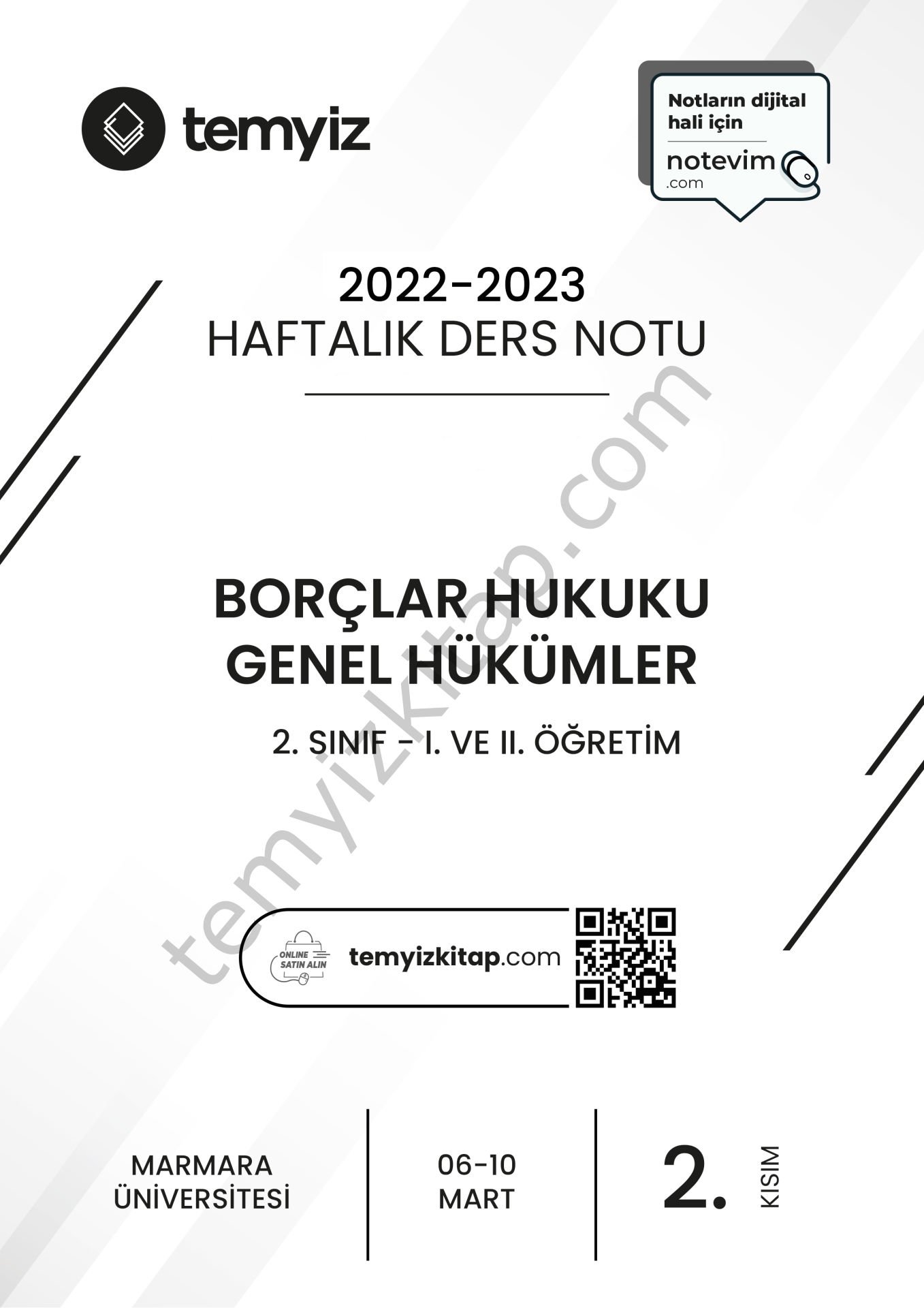 Borçlar Hukuku Genel Hükümler 22-23 Bahar 2