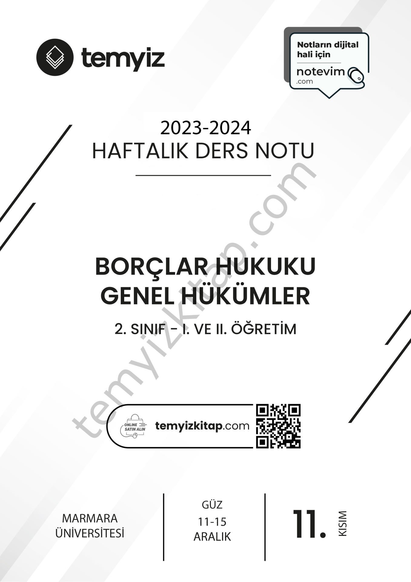 Borçlar Hukuku Genel Hükümler 23-24 Güz 11