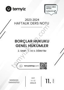 Borçlar Hukuku Genel Hükümler 23-24 Güz 11