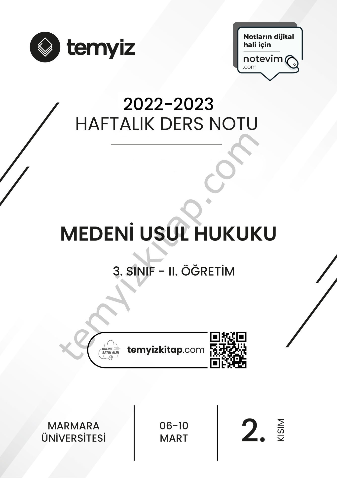 Medeni Usul Hukuku 2.Öğretim 22-23 Bahar 2