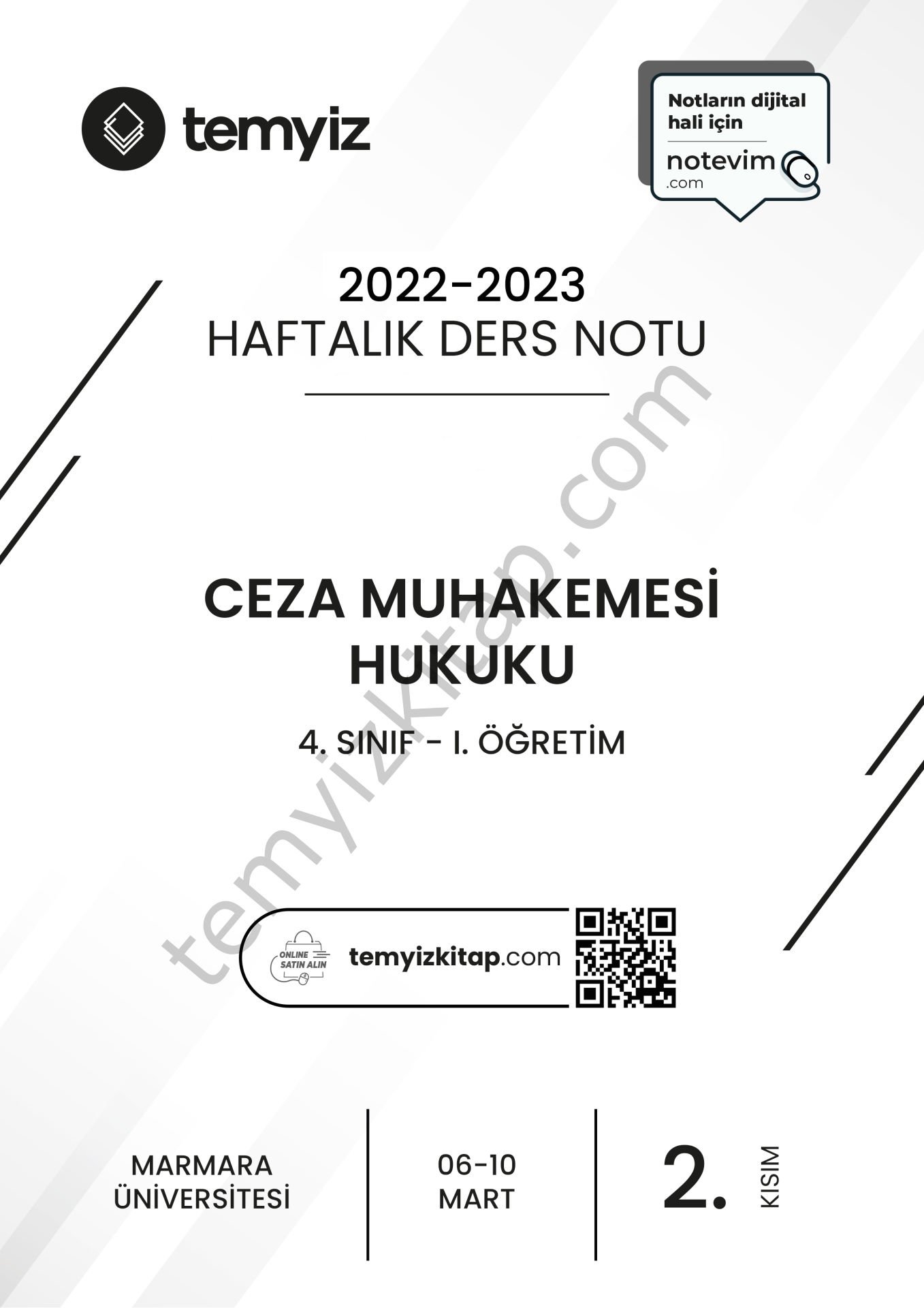 Ceza Muhakemesi Hukuku 1.Öğretim 22-23 Bahar 2