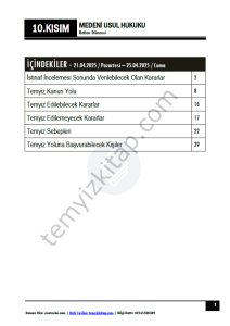 Medeni Usul Hukuku 24-25 Bahar 10