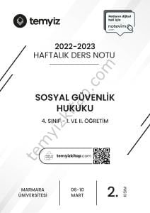 Sosyal Güvenlik Hukuku 22-23 Bahar 2