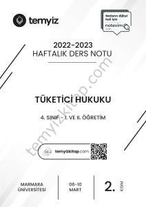 Tüketici Hukuku 22-23 Bahar 2