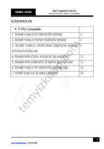 Şehir Üniversitesi İdari Yargılama Hukuku 22-23 Bahar 2