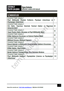 Eşya Hukuku 2024-2025 Bahar Dönemi Çözümlü Pratik Kitapçığı