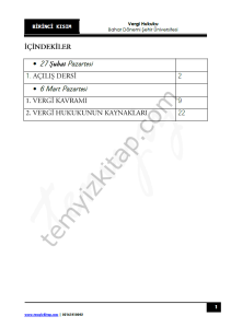 Şehir Üniversitesi Vergi Hukuku 22-23 Bahar 2