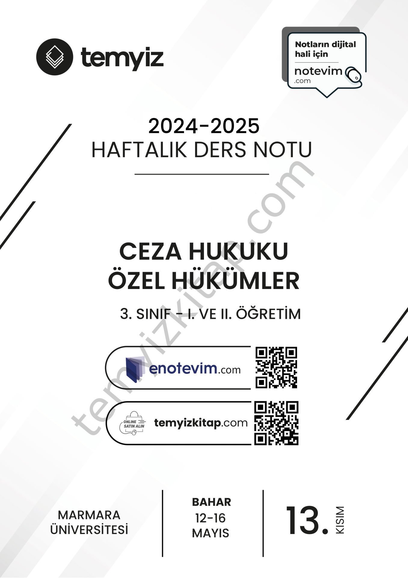 Ceza Hukuku Özel Hükümler 24-25 Bahar 13