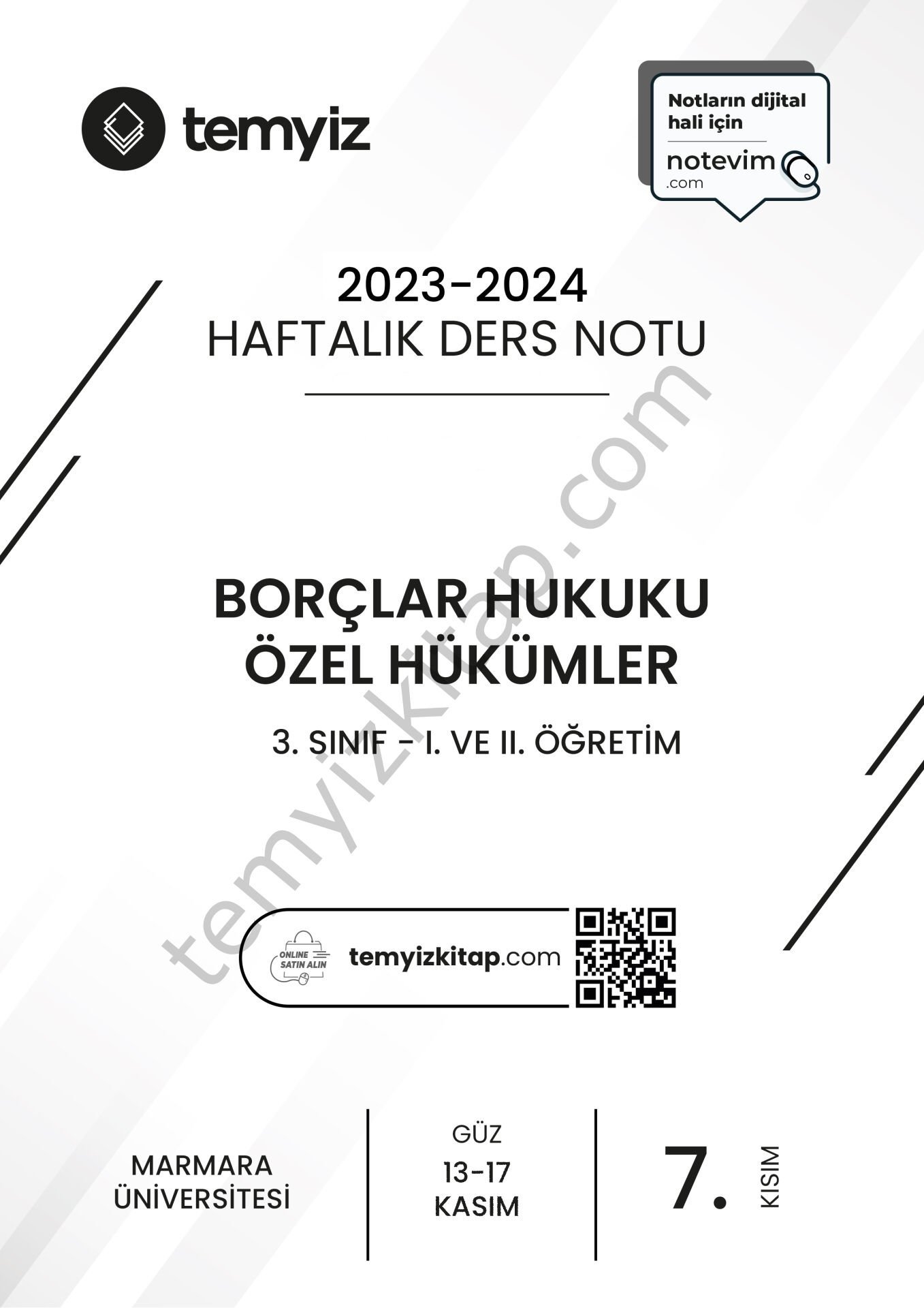 Borçlar Hukuku Özel Hükümler 2023-2024 Güz 7