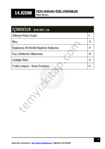 Ceza Hukuku Özel Hükümler 24-25 Bahar 14