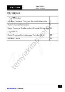 Kocatepe Üniversitesi İnfaz Hukuku 22-23 Bahar 2