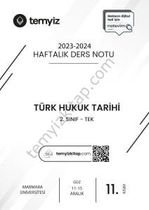 Türk Hukuk Tarihi TEK 23-24 Güz 11