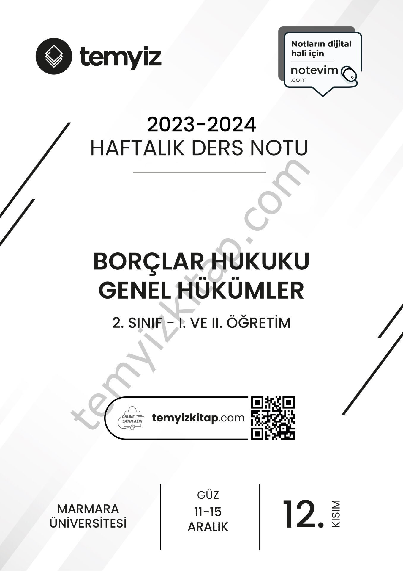 Borçlar Hukuku Genel Hükümler 23-24 Güz 12