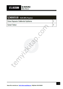 İş Hukuku 24-25 Bahar 15