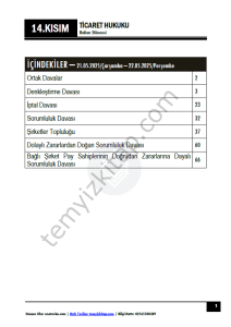 Ticaret Hukuku 24-25 Bahar 14