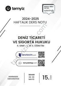 Deniz Ticareti ve Sigorta Hukuku 24-25 Bahar 15