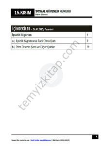 Sosyal Güvenlik Hukuku 24-25 Bahar 15