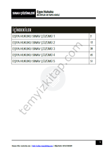 Eşya Hukuku 2024-2025 Vize Çözümleri