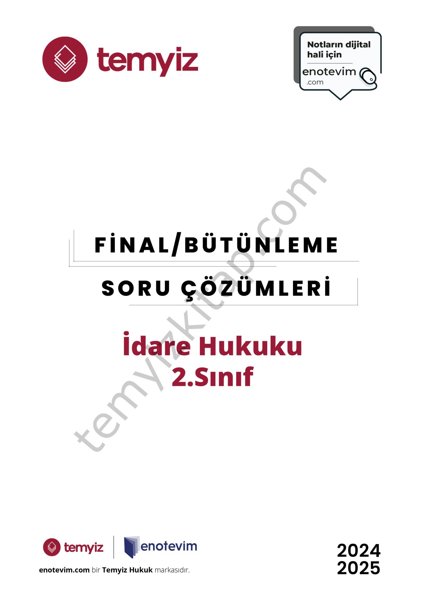 İdare Hukuku 2024-2025 Bahar Dönemi Final/Bütünleme Soru Çözümleri (2.Sınıf)