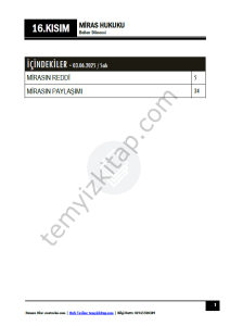 Miras Hukuku 24-25 Bahar 16