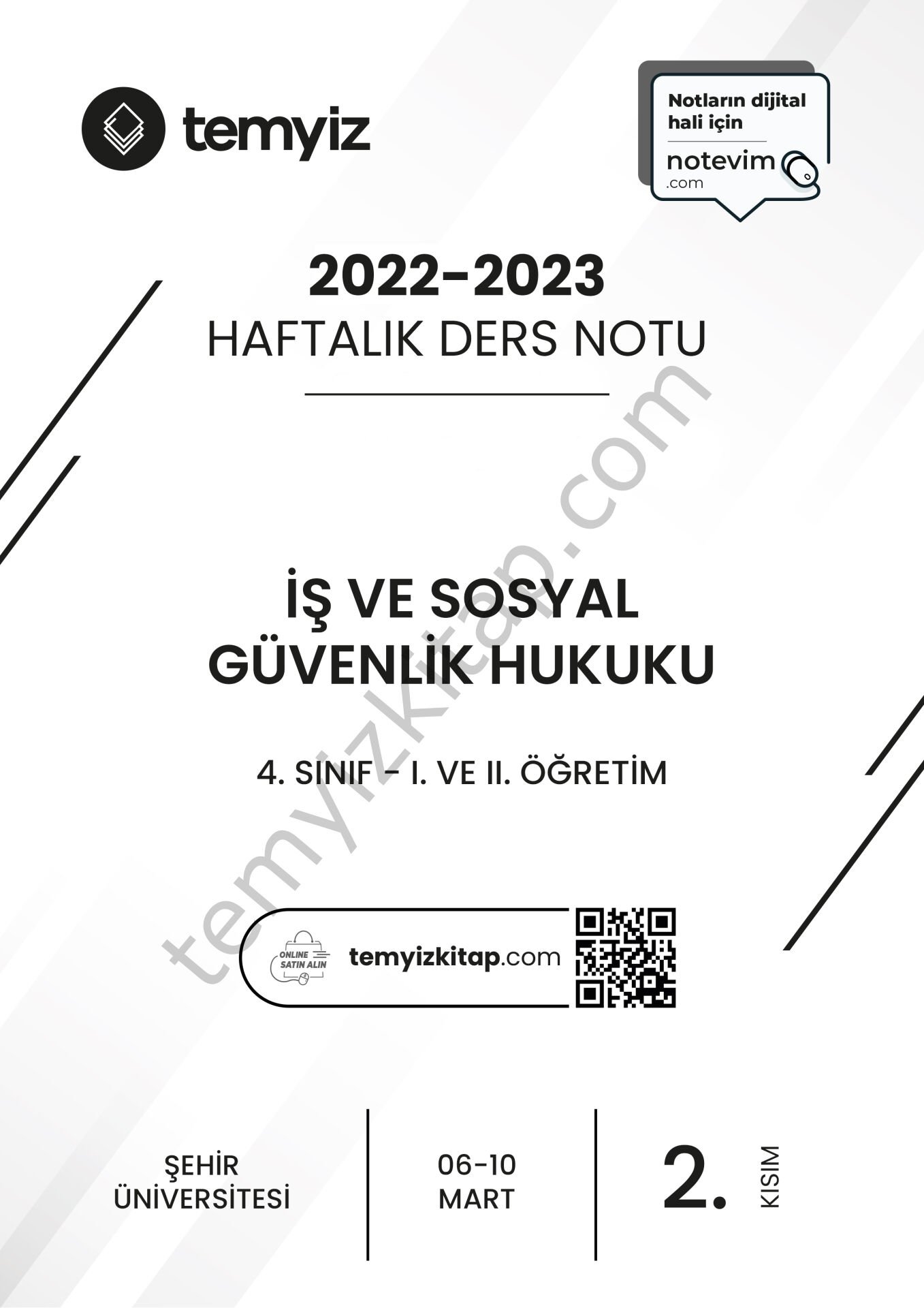 Şehir Üniversitesi İş ve Sosyal Hukuku 22-23 Bahar 2