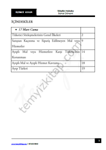 Kocatepe Üniversitesi Tüketici Hukuku 22-23 Bahar 3