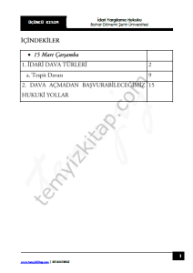 Şehir Üniversitesi İdari Yargılama Hukuku 22-23 Bahar 3