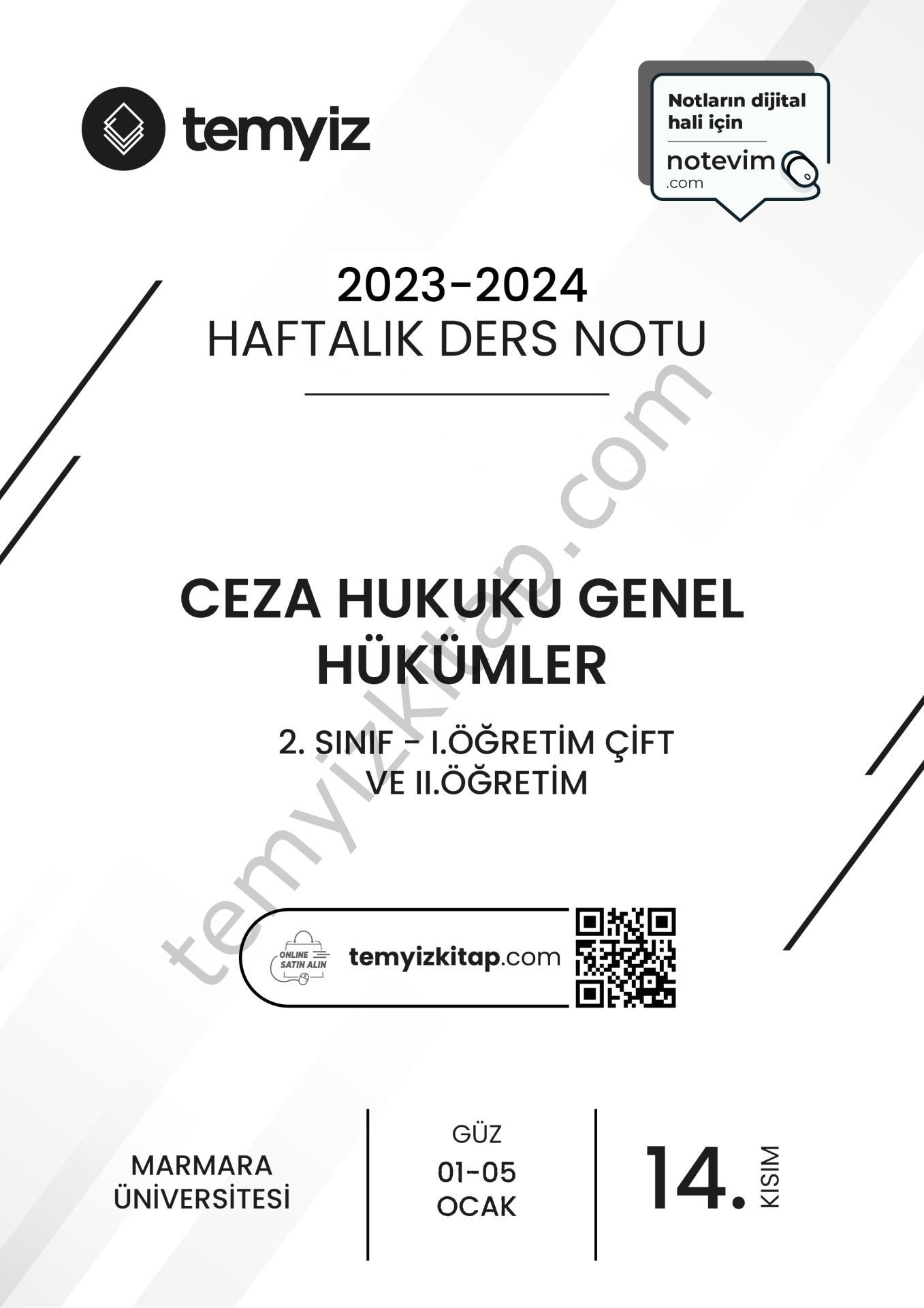 Ceza Hukuku Genel Hükümler 1.Öğretim Çift 2.Öğretim 23-24 Güz 14