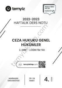 Ceza Hukuku Genel Hükümler 1.Öğretim TEK 22-23 Bahar 4