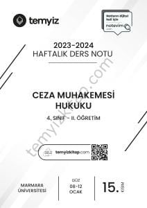 Ceza Muhakemesi Hukuku 2.Öğretim 23-24 Güz 15