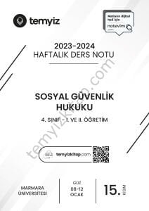 Sosyal Güvenlik Hukuku 23-24 Güz 15