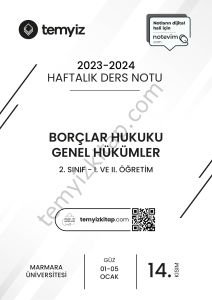 Borçlar Hukuku Genel Hükümler 23-24 Güz 14