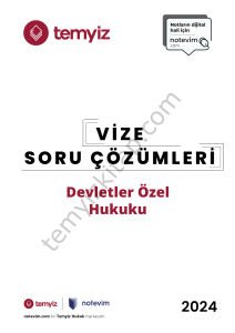 Devletler Özel Hukuku 2024 Vize Çözümleri