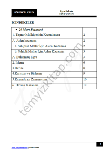 Kocatepe Üniversitesi Eşya Hukuku 22-23 Bahar 4