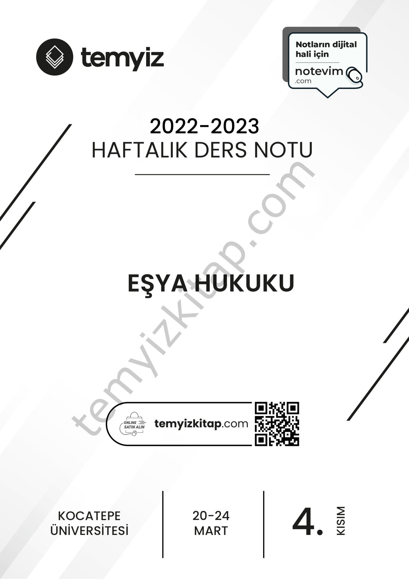 Kocatepe Üniversitesi Eşya Hukuku 22-23 Bahar 4
