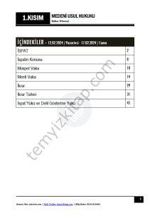 Medeni Usul Hukuku 1.Öğretim 23-24 Bahar 1