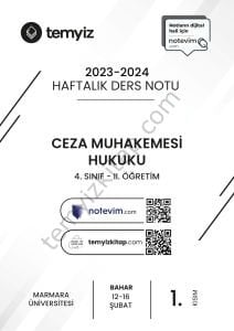 Ceza Muhakemesi Hukuku 2.Öğretim 23-24 Bahar 1
