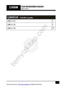 Ceza Muhakemesi Hukuku 2.Öğretim 23-24 Bahar 2