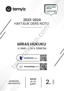 Miras Hukuku 23-24 Bahar 2