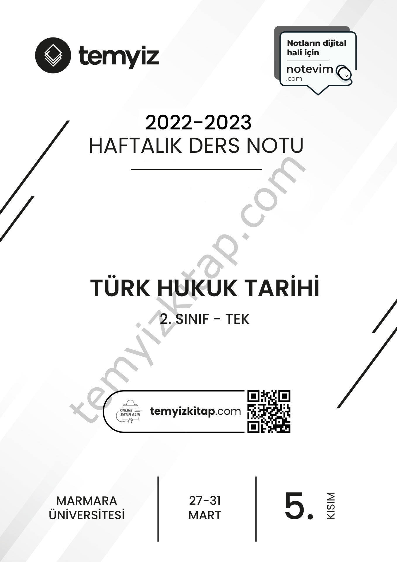 Türk Hukuk Tarihi TEK 22-23 Bahar 5